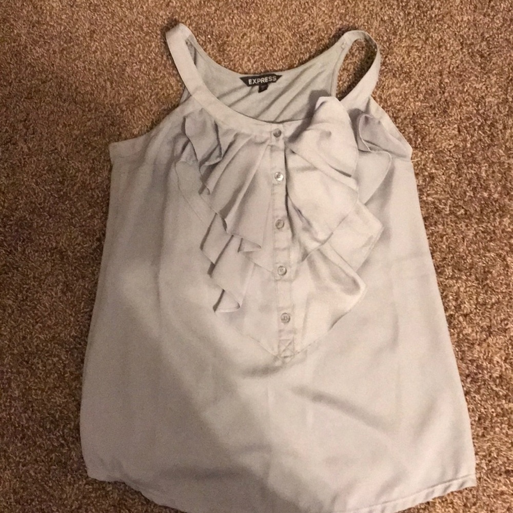 ⭐️Bundle 5 for $20⭐️ Grey ruffle Express tank